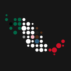 Mexico Silhouette Pixelated pattern map illustration