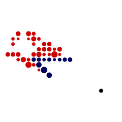 Nepal Silhouette Pixelated pattern map illustration