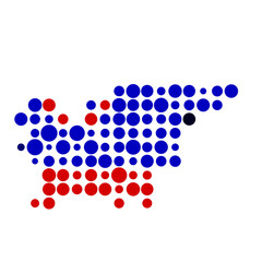 Slovenia Silhouette Pixelated pattern map illustration