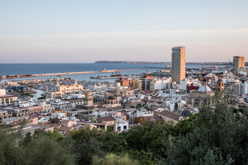 panoramic view of Alicante city in Spain