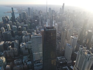 Fototapeta na wymiar Downtown Chicago from above. Illinois, USA