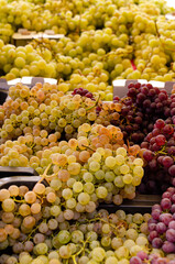 grapes on market