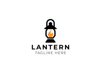 lantern vintage logo icon illustration Premium Vector