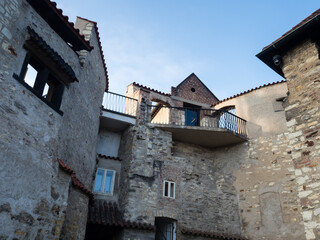 Stone walls and fortifications of Prague Castle - Prague, Czech Republic
