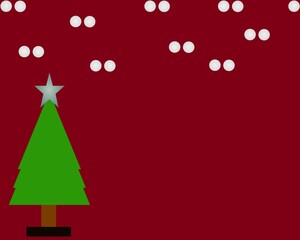 beautiful christmas tree themed background illustration
