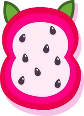 Obraz premium Dragon fruit style alphabet text, namber 8