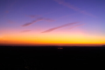 Sunset in the sky in the plains of Chamusca, Ribatejo - Portugal