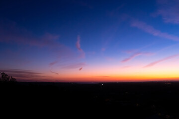 Sunset in the sky in the plains of Chamusca, Ribatejo - Portugal