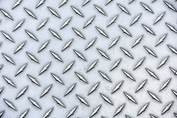 Shiny metal diamond plate pattern