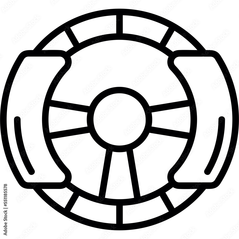 Sticker steering wheel icon