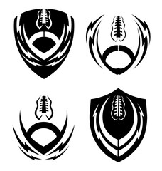 Football icon emblem logo set © razor33