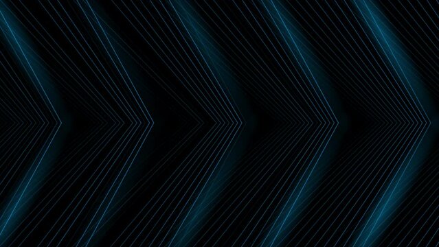 Blue minimal arrows lines abstract futuristic tech background. Seamless looping motion design. Video animation Ultra HD 4K 3840x2160