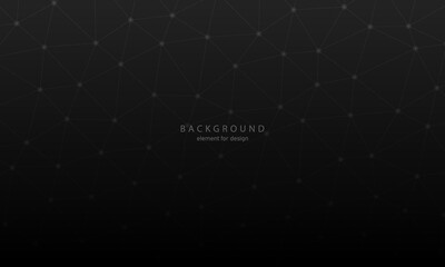 Abstract black background technology connection. Low poly, Molecule And Communication Background. Connection structure. Vector science background. Polygonal