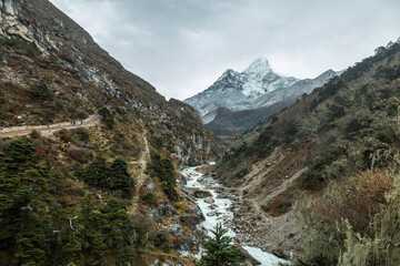 Valley in himalayas, Nepal