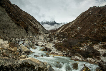 Fototapeta na wymiar valley s in himalayas, Nepal