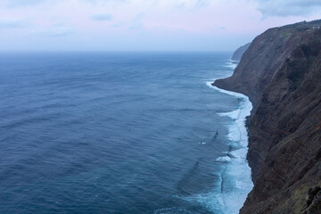 sunset view ocean and rocks beautiful background