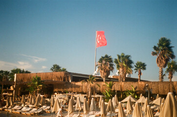 flag on the beach