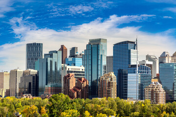 Fototapeta premium Calgary in sunny day, Canada