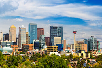 Fototapeta na wymiar Calgary in sunny day, Canada