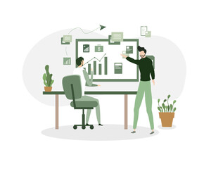 The business illustration vector design