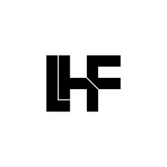 lhf letter initial monogram logo design