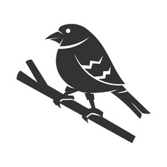 finch bird logo template Icon Illustration Brand Identity