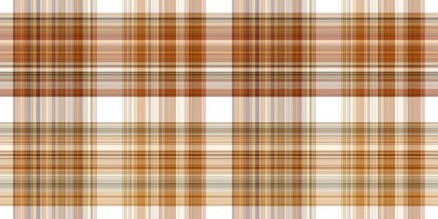 Woodland white tartan seamless border textile. Tonal autumnal forest plaid with organic texture. banner of orange stripe for rough washi tape.