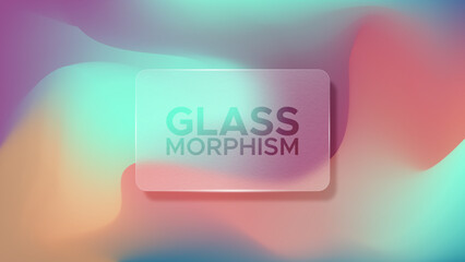 Glass morphism effect vector transparent abstract art