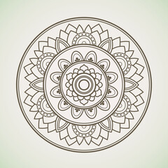 Mandala Henna Beautiful Natural Motifs with a symmetrical blend of nature and shape