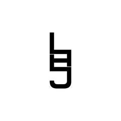 lhj letter initial monogram logo design
