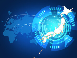 日本地図と世界地図