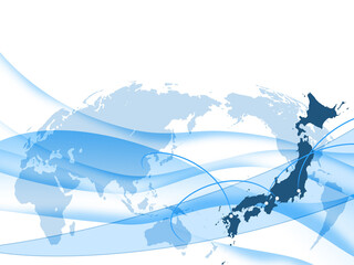 日本地図と世界地図