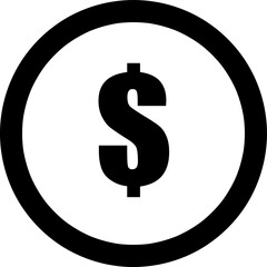 coin flat icon symbol sign, vector on white background..eps