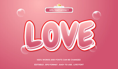 Love story, valentines, romance text effect editable
