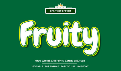 Fruity fresh juice text effect editable banner