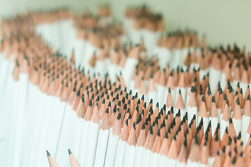 Pencil in art stationery store; art, workshop, inspiration, craft. 