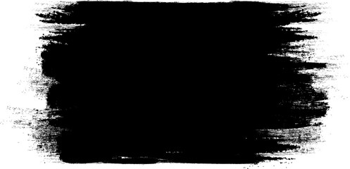 Black brush stroke isolated on background. Paint brush stroke vector for black ink paint, grunge design element, dirt banner, watercolor design, dirty texture. Trendy brush stroke, vector illustration