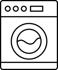 Washing machine icon vector. Electric appliances symbol on white background 