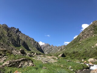 Landscape in the mountains, Terskey Alatoo mountains, Kyrgyzstan