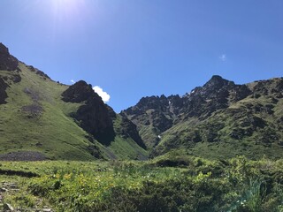 Landscape in the mountains, Terskey Alatoo mountains, Kyrgyzstan