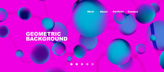 Connected dots geometric landing page background. Vector Illustration For Wallpaper, Banner, Background, Card, Book Illustration, landing page