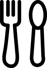 spoon and fork icon vector template on white background..eps