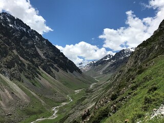 Obraz premium Terskey Alatoo gorge in the Northern Tianshan mountains, Kyrgyzstan