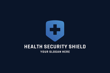 Health security shield logo design