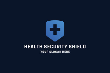 Obraz premium Health security shield logo design
