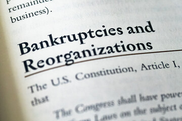 bankruptcies and reorganizations written in business law book as title
