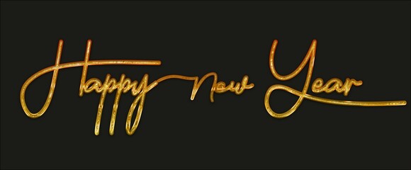 Fototapeta na wymiar Happy New Year Text 