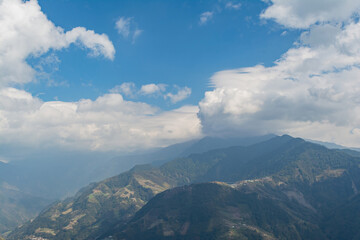 High angle view of country side landscape of Nantou