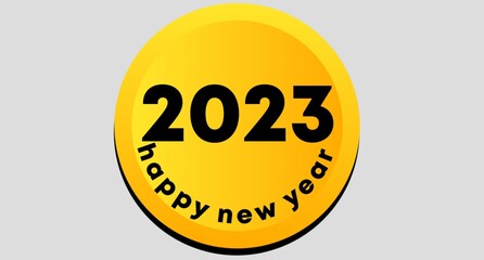 2023 Happy New Year  Design. Holiday Greeting Card, Banner, Poster etc