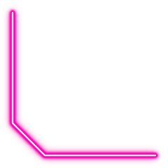 Pink Neon Corner Line Illustartion
